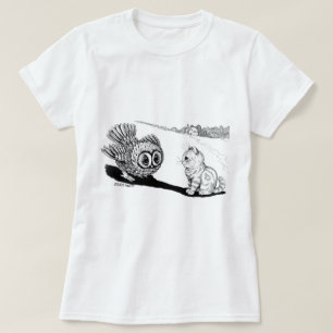 Camiseta Kitten y Owl, Louis Wain