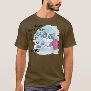 Camiseta Kitten Yarn Novedad Tejido Humor Kitty Animal Lo