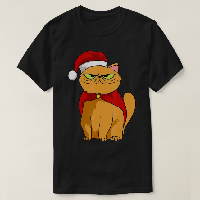 Camiseta Kittens Christmas cat with evil eye grumpy cats  (Diseño del anverso)