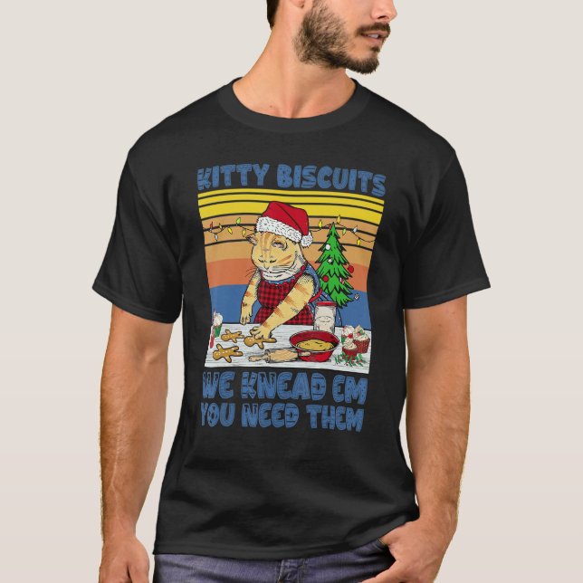 Camiseta Kitty Biscuits Navidades Cat Baking (Anverso)