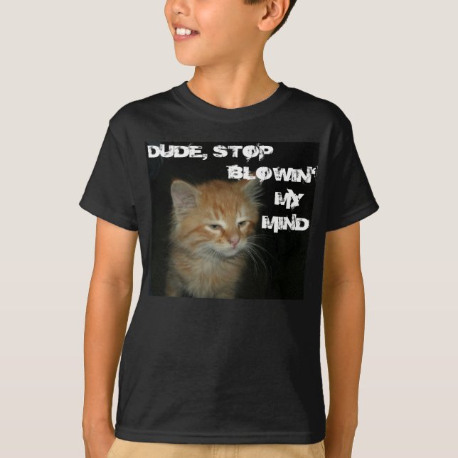 Camiseta Kitty "BURDE DEJA DE BLOQUEAR MI MENTE" Niños Tee  (Anverso)