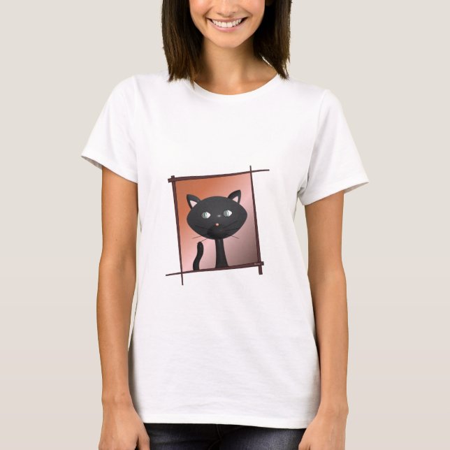 Camiseta KItty con palillos arriba (Anverso)
