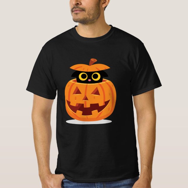 Camiseta Kitty de calabaza (Anverso)