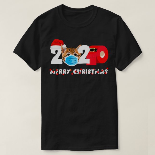 Camiseta Kitty Face Mask Christmas 2020 Tee Cat Kitten Love (Diseño del anverso)