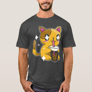 Camiseta Kitty Kawaii Boba Tea Cat Japón