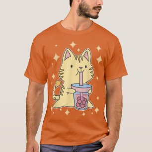 Camiseta Kitty Kawaii Boba Tea Cat Japón Sweet Otaku Haraju