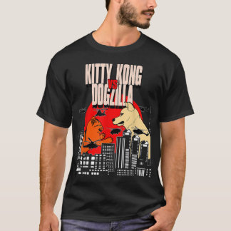 Camiseta Kitty Kong contra Dogzilla Funny Tokio Gato D