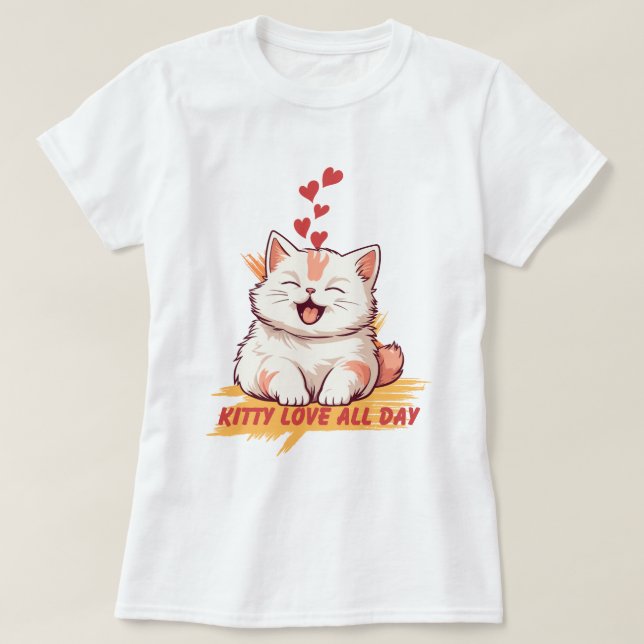 Camiseta Kitty Love All Day (Diseño del anverso)