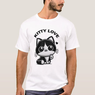 Camiseta Kitty Love: Noir Gatito Lindo