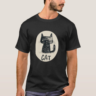 Camiseta Kitty negro para gatos y fans de Mascotas