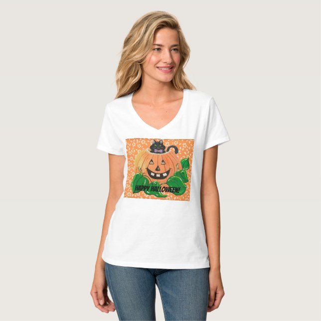 Camiseta Kitty Pumpkin (Anverso completo)