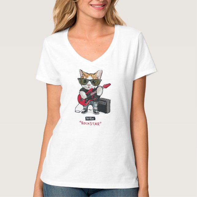 Camiseta Kitty Rockstar T-Shirt (Anverso)