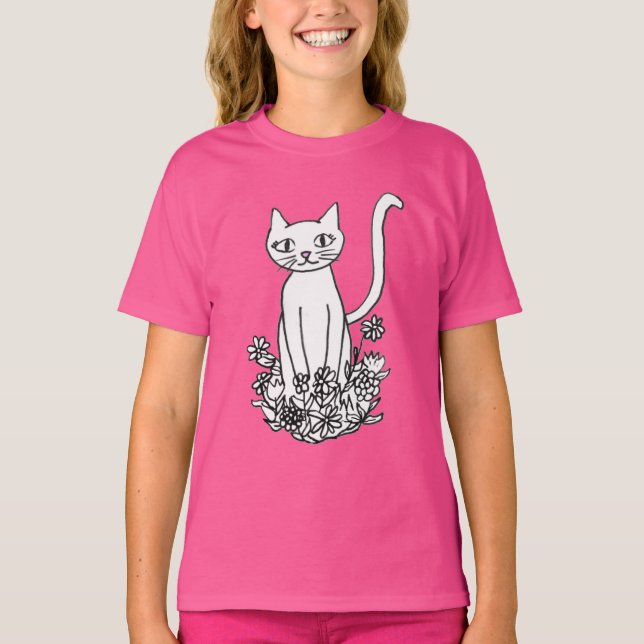 Camiseta Kitty Sitting Bonito (Anverso)