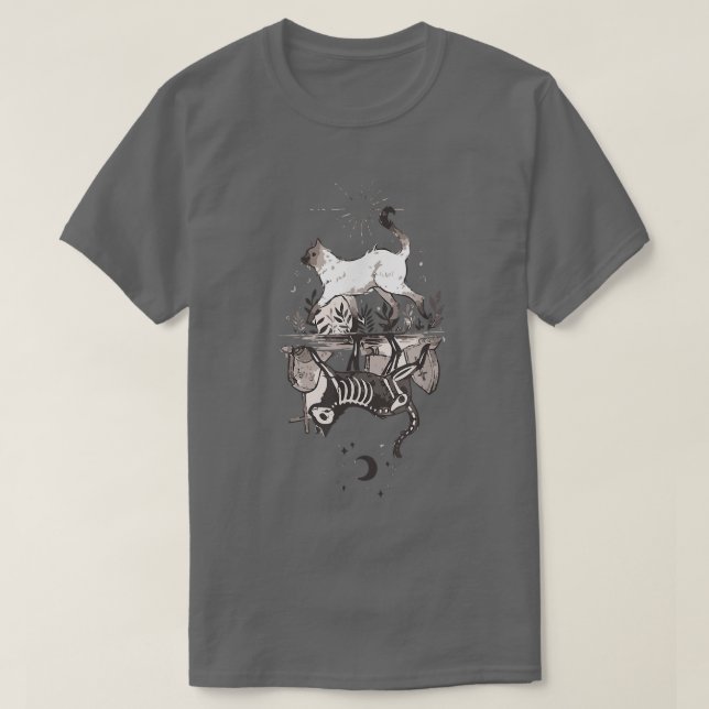 Camiseta Kitty Skeleton Halloween  (Diseño del anverso)