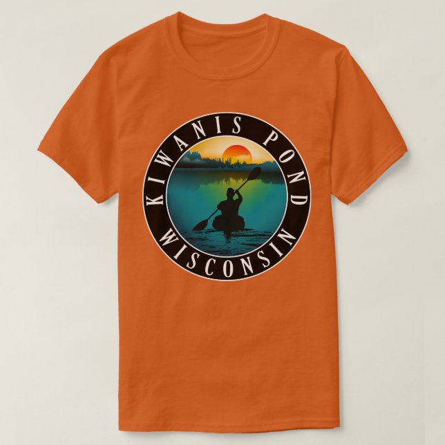 Camiseta Kiwanis Pond Wisconsin Kayaking (Diseño del anverso)