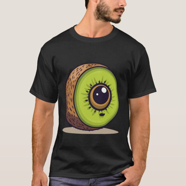 Camiseta Kiwi Alien – Fresh Cute Fruit Art (Anverso)