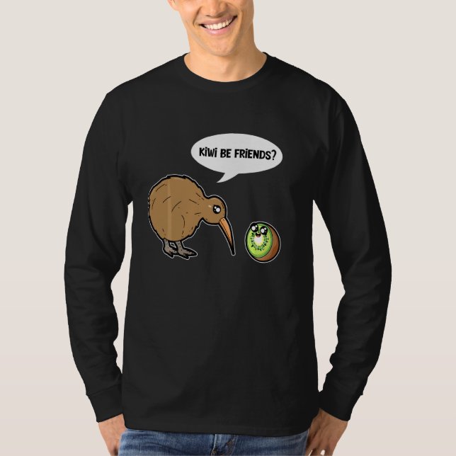 Camiseta Kiwi Be Friends Cuida Pájaro Kiwi Y Fruta Kiwi (Anverso)