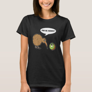 Camiseta Kiwi Be Friends Cuida Pájaro Kiwi Y Fruta Kiwi