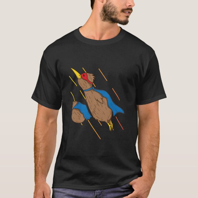 Camiseta Kiwi Bird and Kiwi Fruit Fly Like Superheroes (Anverso)