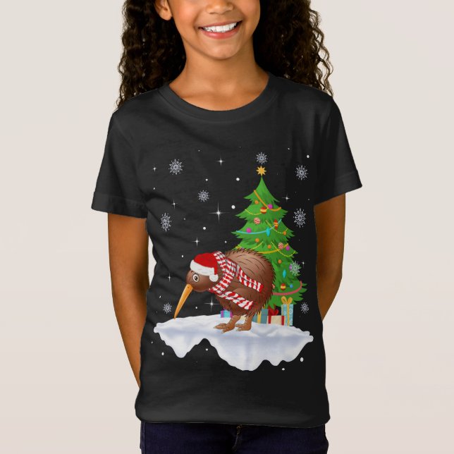 Camiseta Kiwi Bird Lover Gift Santa Hat Kiwi Navidades (Anverso)