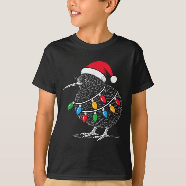 Camiseta Kiwi Bird New Zealand Holiday Christmas  (Anverso)