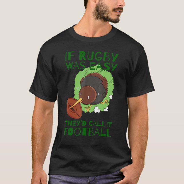 Camiseta Kiwi Bird Rugby Player Animal (Anverso)