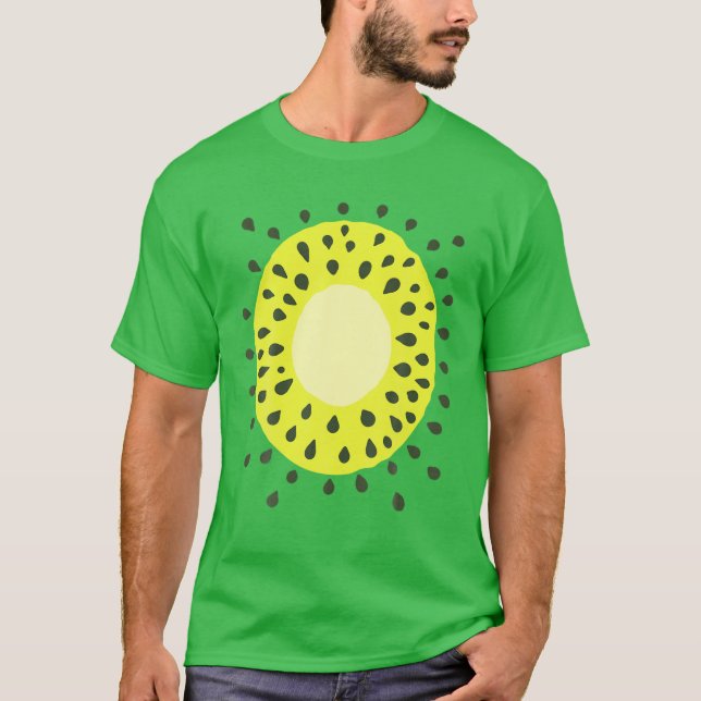 Camiseta Kiwi Fruit Costume Vegan Halloween Lazy Costume (Anverso)