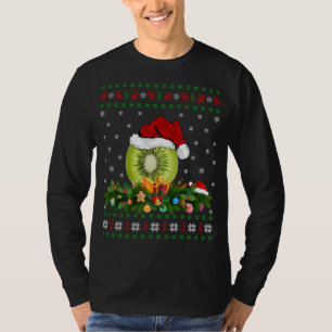 Camiseta Kiwi Fruit Lover Xmas Santa Hat Feo Kiwi Christma