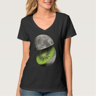 Camiseta Kiwi Fruit Moon Planet Corta Espacio Astronómico