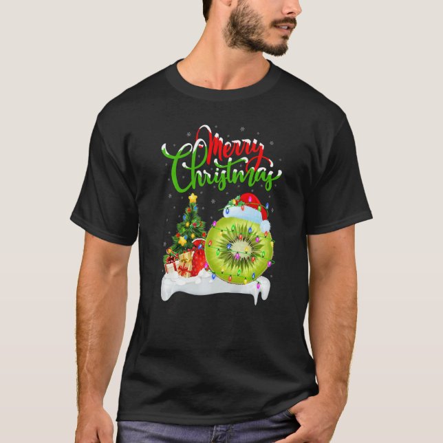 Camiseta Kiwi Fruit  Xmas Decorations Santa Kiwi Fruit Chri (Anverso)