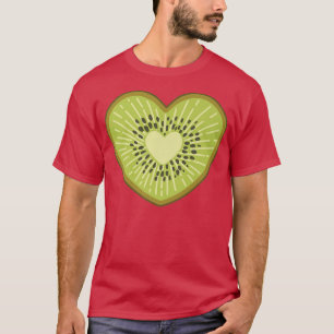 Camiseta Kiwi Heart Shaped Vegan Kiwifruit Kiwi Lover