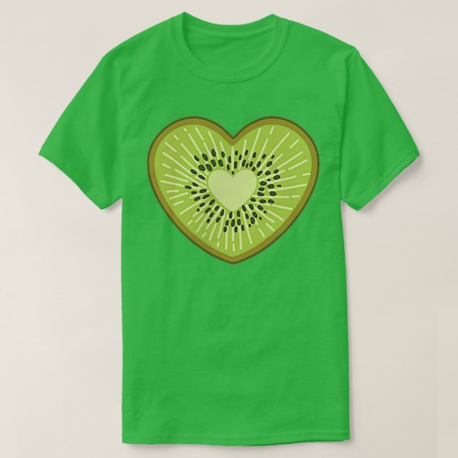 Camiseta Kiwi Heart Shaped Vegan Kiwifruit Kiwi Lover 899 (Diseño del anverso)