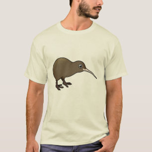 Camiseta Kiwi lindo de Brown de Nueva Zelanda