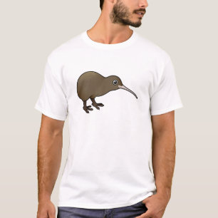 Camiseta Kiwi lindo de Brown de Nueva Zelanda