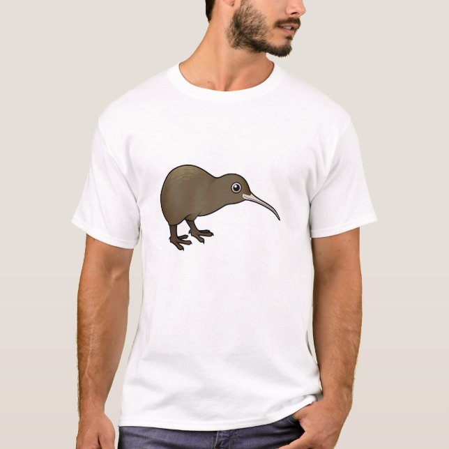 Camiseta Kiwi lindo de Brown de Nueva Zelanda (Anverso)