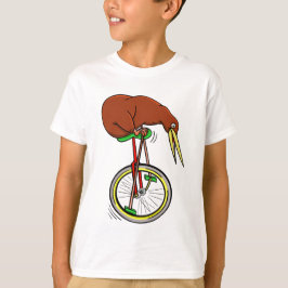 Camiseta Kiwi Montando Un Unicciclo