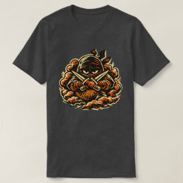 Camiseta Kiwi Ninja Sombra — Fruta Divertida Ninja Oscura V