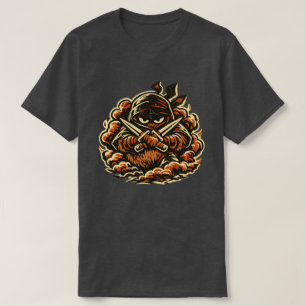 Camiseta Kiwi Ninja Sombra — Fruta Divertida Ninja Oscura V