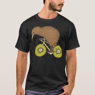 Camiseta Kiwi Riding Bike With Kiwi Wheels bicycle