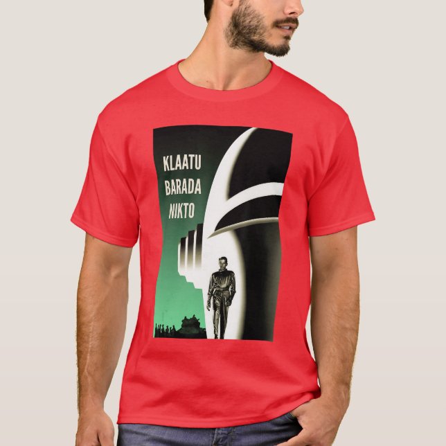 Camiseta Klaatu Barada Nikto Robot Gort SiFi funny friends (Anverso)