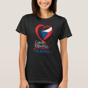 Camiseta Kladno República Checa Bandera Del Corazón Escudo