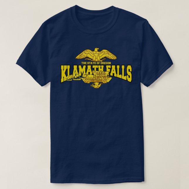 Camiseta Klamath cae El regalo del estado de Oregón (Diseño del anverso)