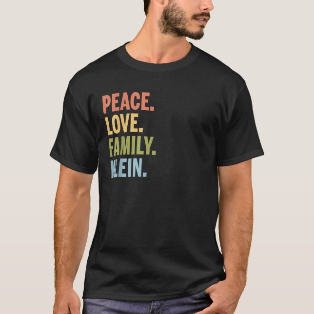 Camiseta Klein Apellido Paz Amor Familia Coincidiendo (Anverso)