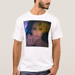 Camiseta Kleur del donker del rand de Vrouw