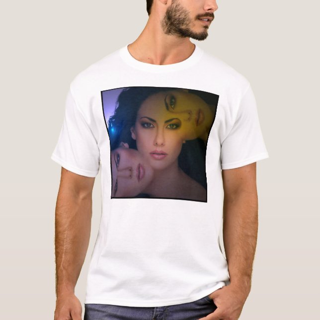 Camiseta Kleur del donker del rand de Vrouw (Anverso)