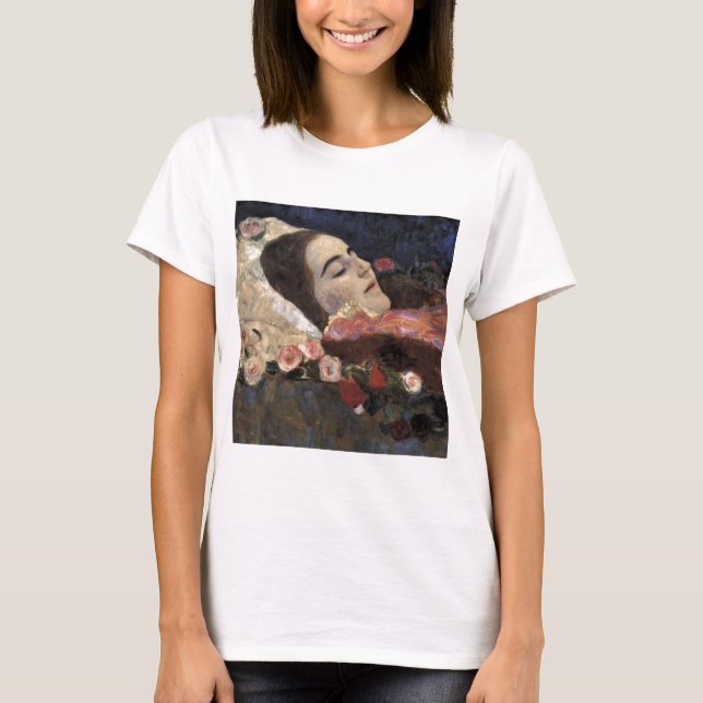 Camiseta Klimt Ria Munk en su lecho de muerte (Anverso)