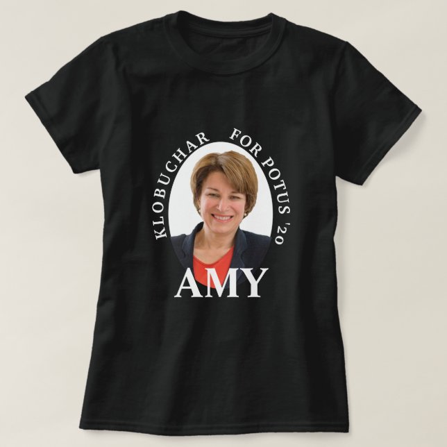 Camiseta Klobuchar para POTUS con el retrato (Diseño del anverso)