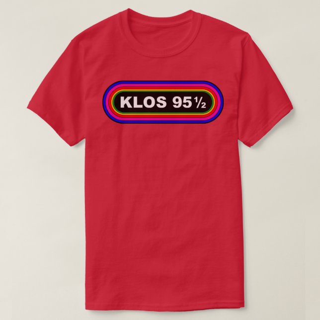 CAMISETA KLOS 95 12 RECREACIÓN DE LA VINTAJA DE RADIO (Diseño del anverso)