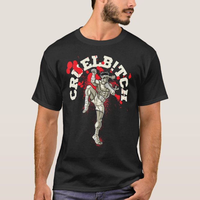 Camiseta Knee Knockout Ko Muay Thai Fighter Boxing M (Anverso)