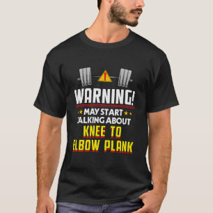 Camiseta Knee To Elbow Plank Para Formar Humor Gym Fitness